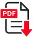 PDF file format icons set. PDF file download symbols. Format for texts, images, vector images, videos, interactive forms - stock vector.